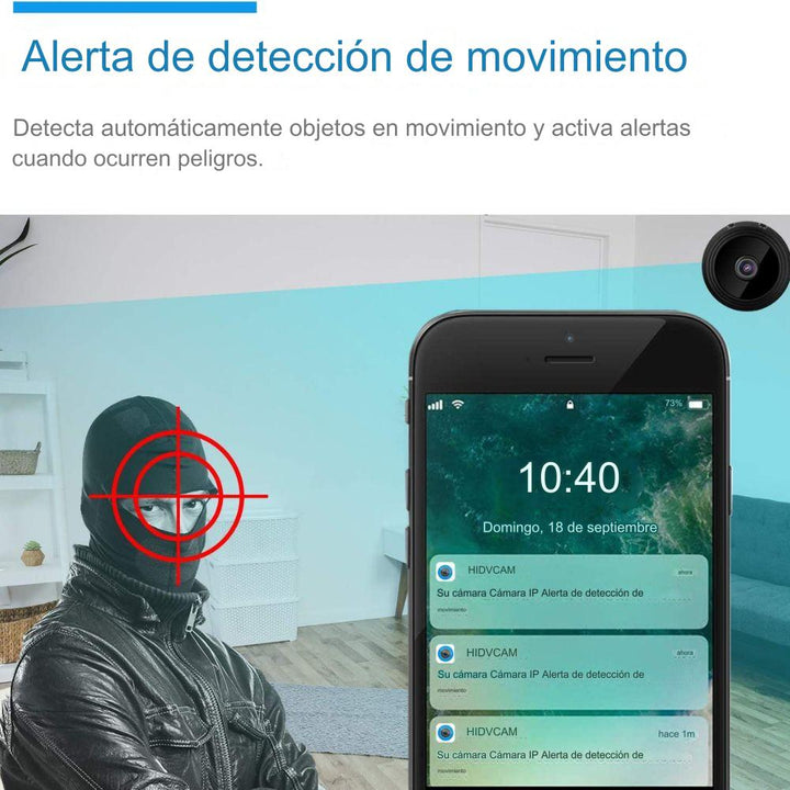 Mini Cámara Espía Wifi: Vigilancia Inalámbrica Full HD