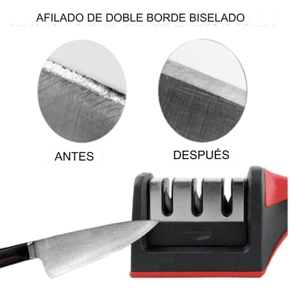 Afilador de Cuchillos Ergonómico de Acero Inoxidable