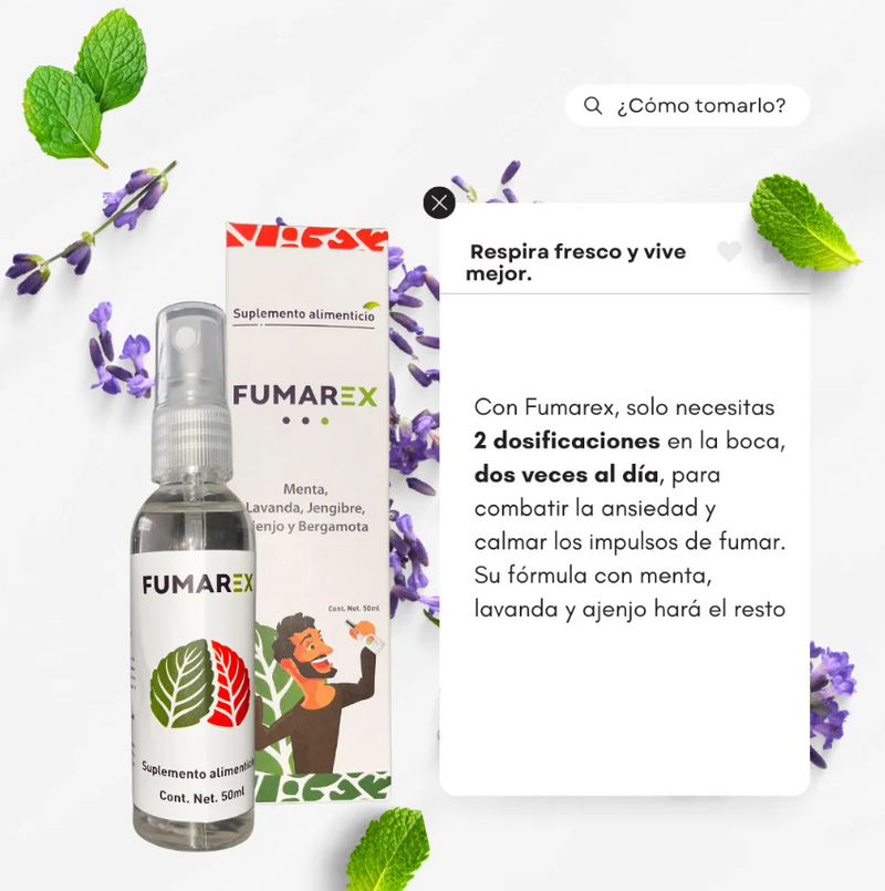 Fumarex® |  Spray Natural Para Dejar De Fumar 🚭