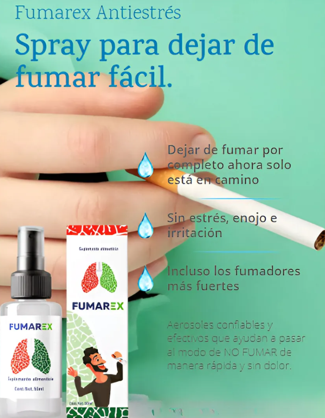 Fumarex® |  Spray Natural Para Dejar De Fumar 🚭