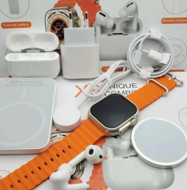 Combo Supremo Reloj X8 Ultra – Todo lo que necesitas para dominar tu día con practicidad y presencia