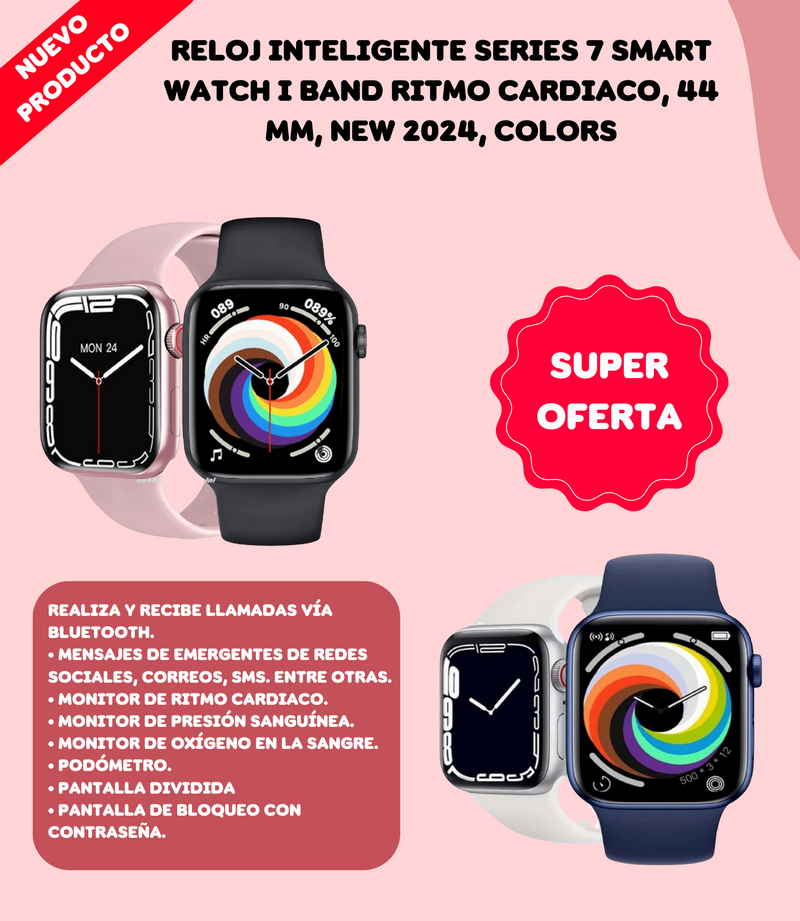 ¡Smartwatch Series 7: Estilo, Conectividad y Funcionalidad en un Solo Reloj!